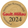 Gault&Millau 2024 Prämierung, die wirauf unseren Flaschen anbringen dürfen.